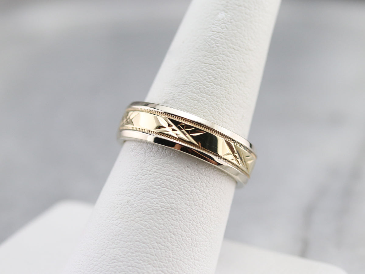 Vintage Two Tone Pattern Unisex Band