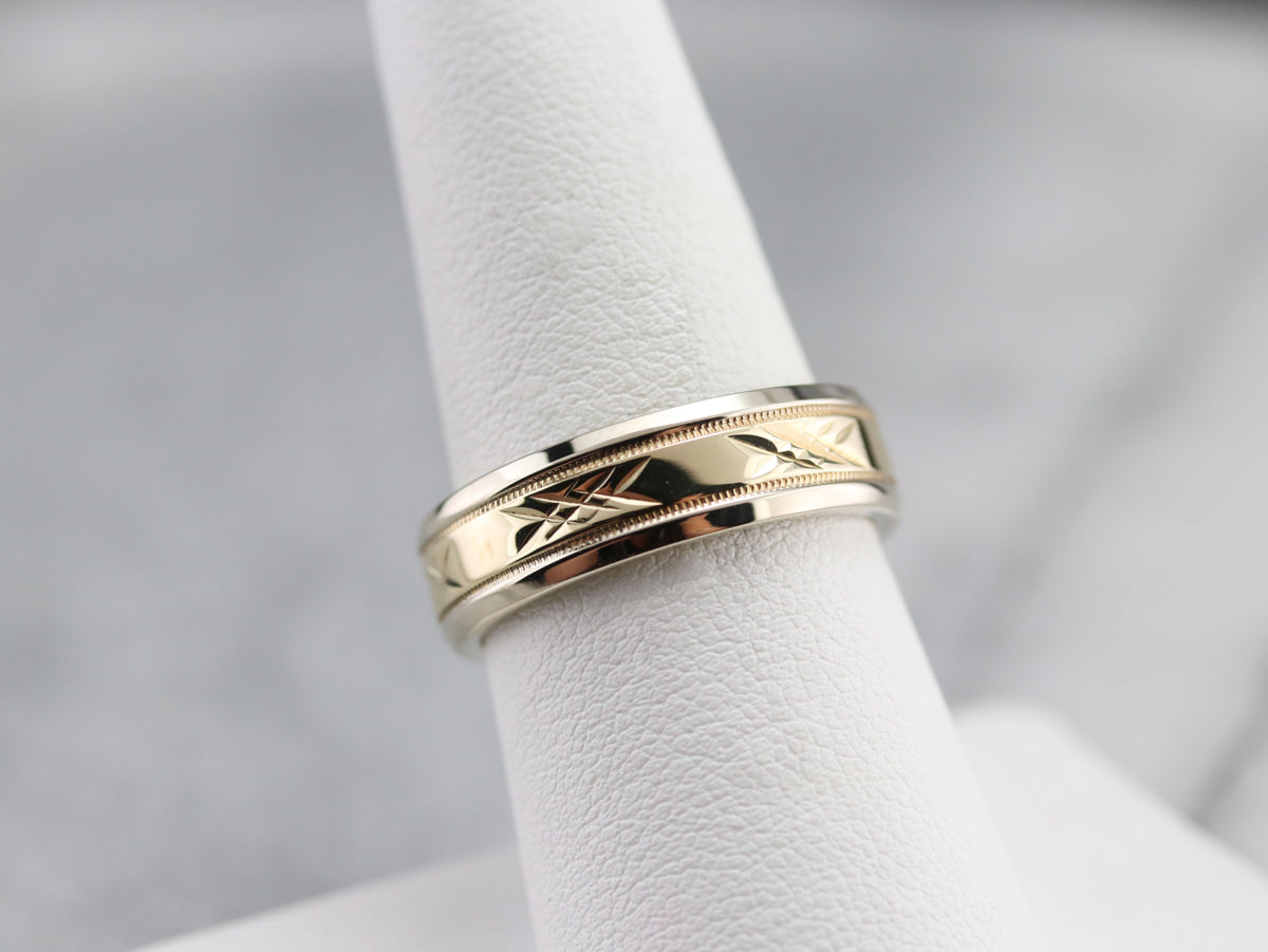 Vintage Two Tone Pattern Unisex Band