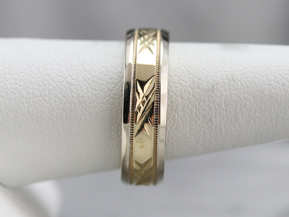 Vintage Two Tone Pattern Unisex Band