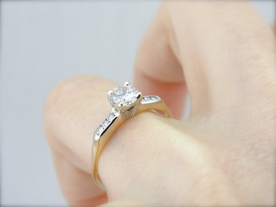 Vintage Retro Diamond Engagement Ring