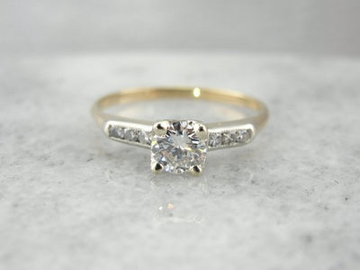 Vintage Retro Diamond Engagement Ring