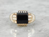 Mid Century Onyx Ring for Man or Lady