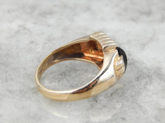 Mid Century Onyx Ring for Man or Lady