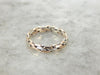 Sterling Silver and Rose Gold Chain Link Wedding Band