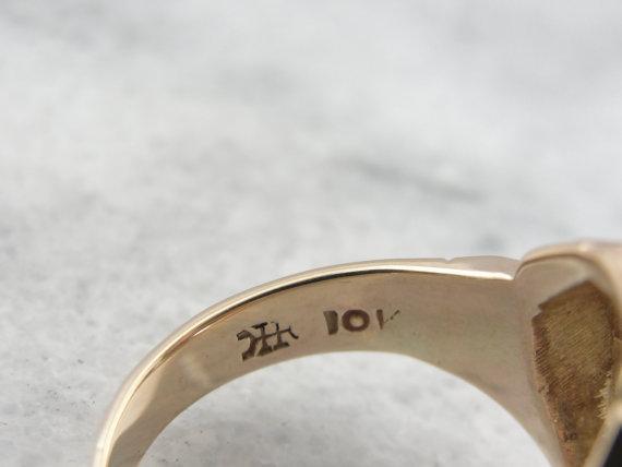 Rose and White Gold Eagle Ring from Vintage Components