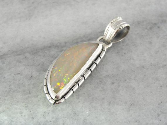 Ethiopian Opal in Sterling Silver Pendant