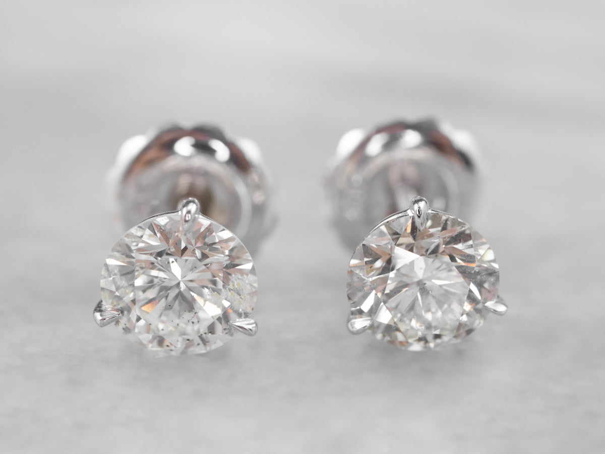 High Carat Diamond Stud Earrings