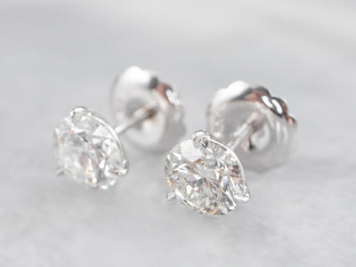 High Carat Diamond Stud Earrings