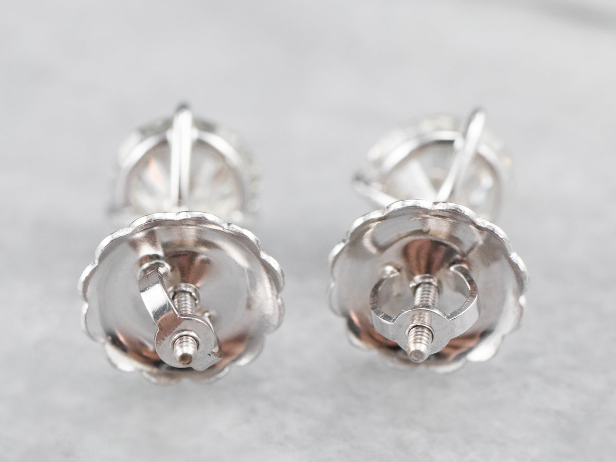 High Carat Diamond Stud Earrings