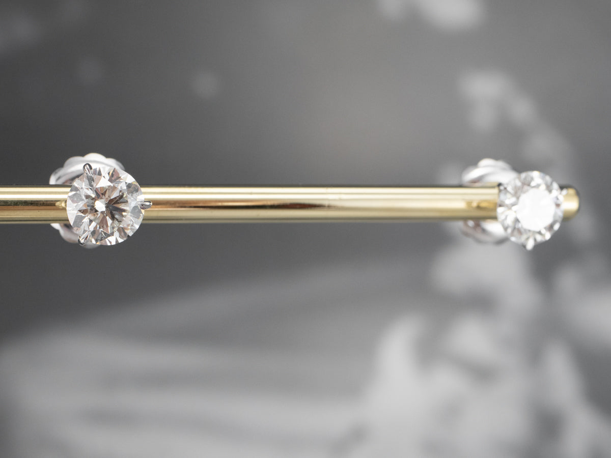 High Carat Diamond Stud Earrings