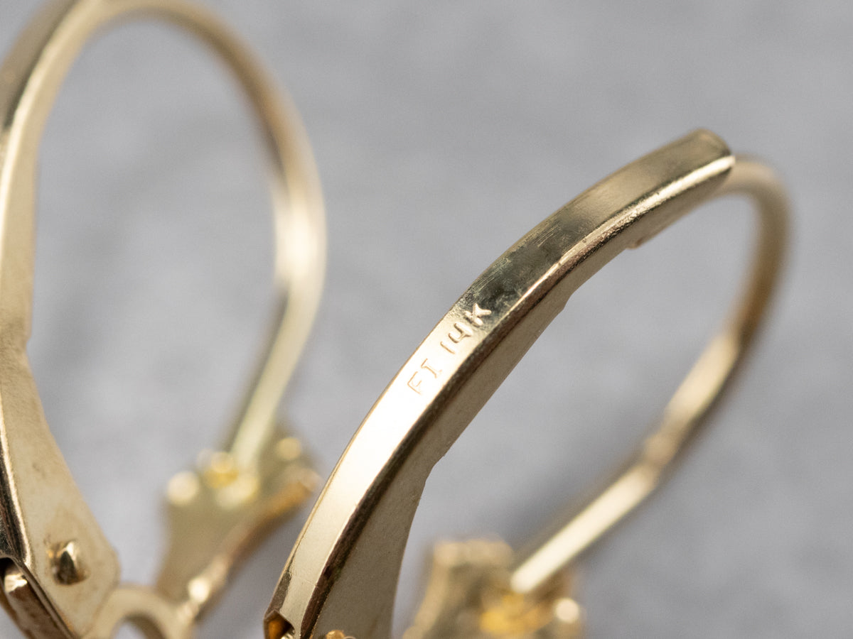 Citrine and Gold Drop Earrings