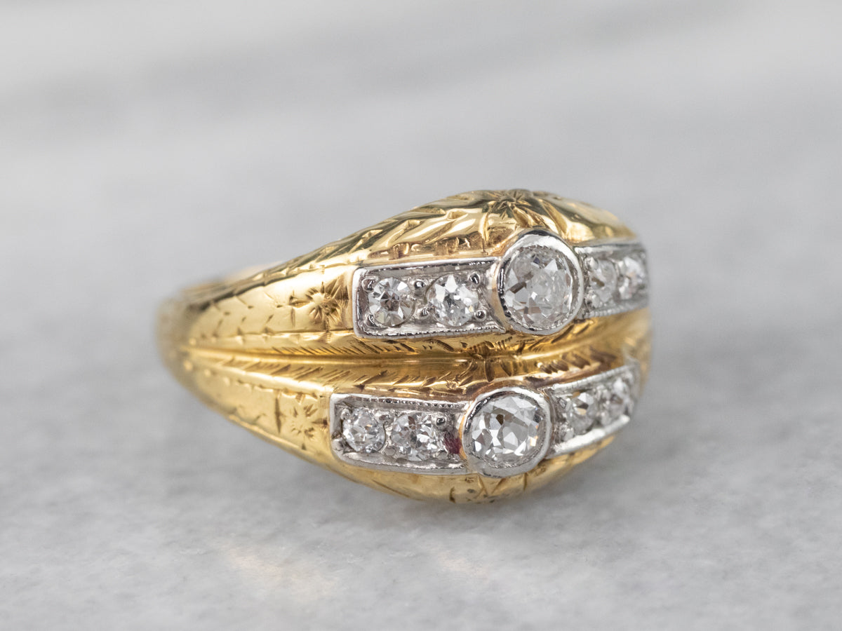 Antique Old Mine Cut Diamond Ring