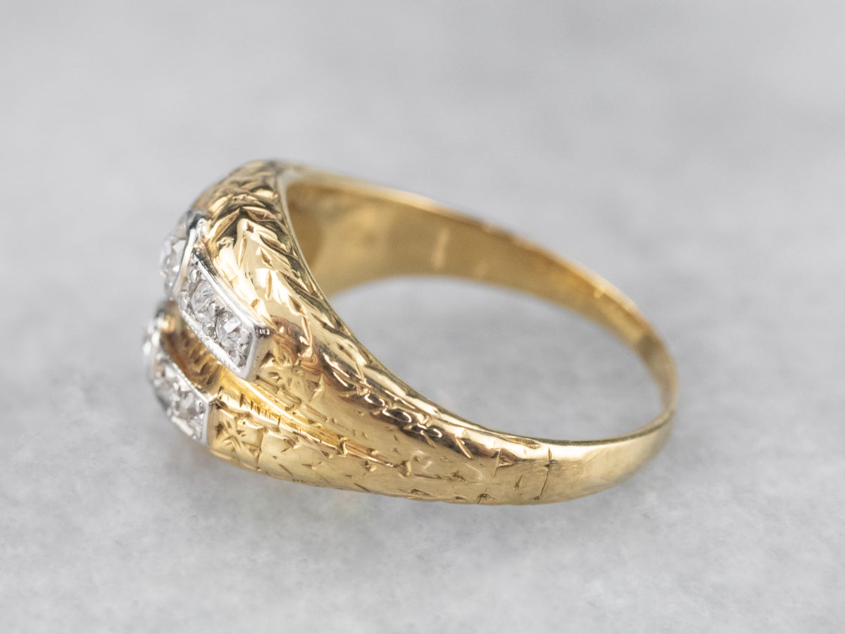 Antique Old Mine Cut Diamond Ring