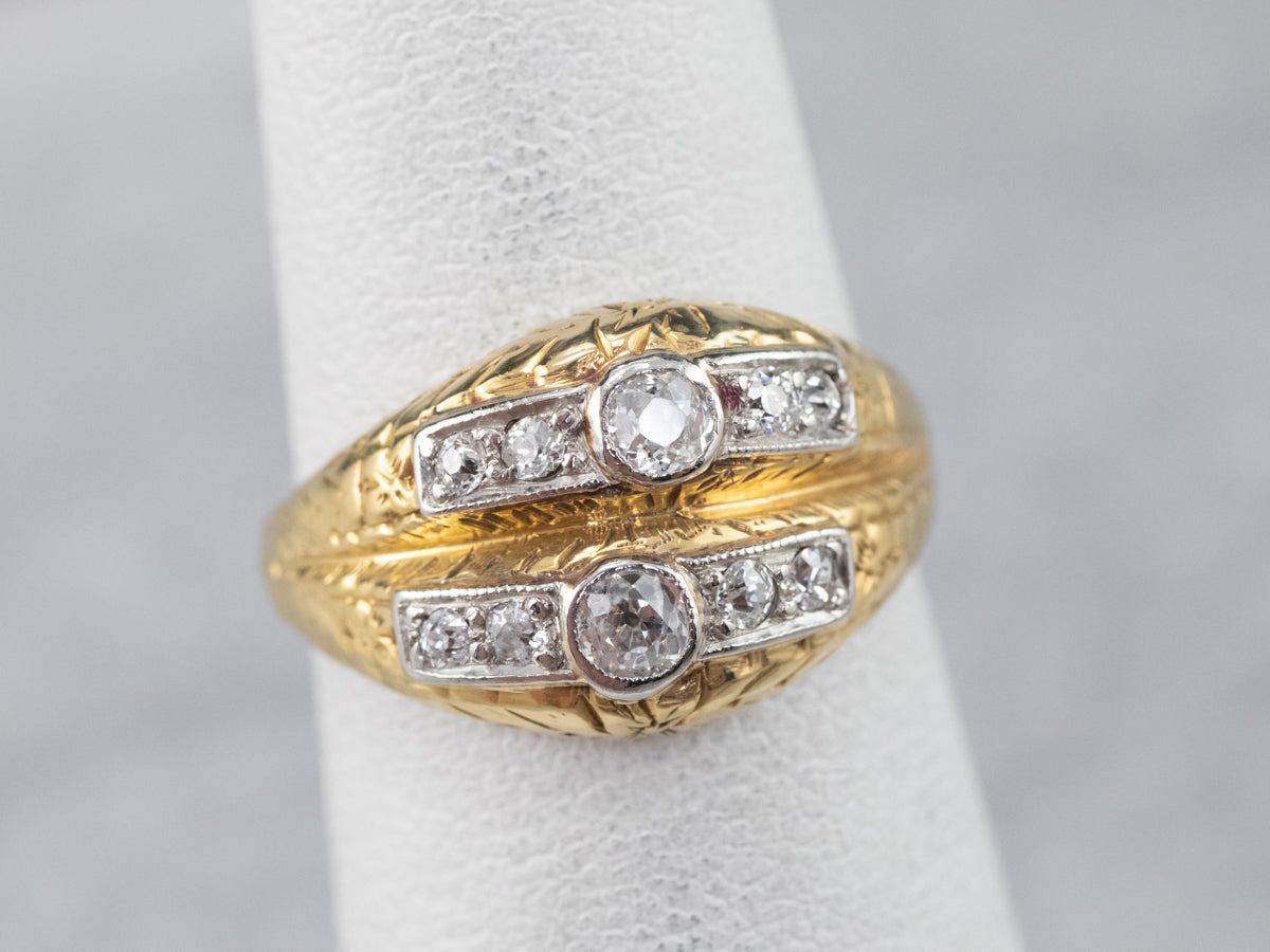 Antique Old Mine Cut Diamond Ring