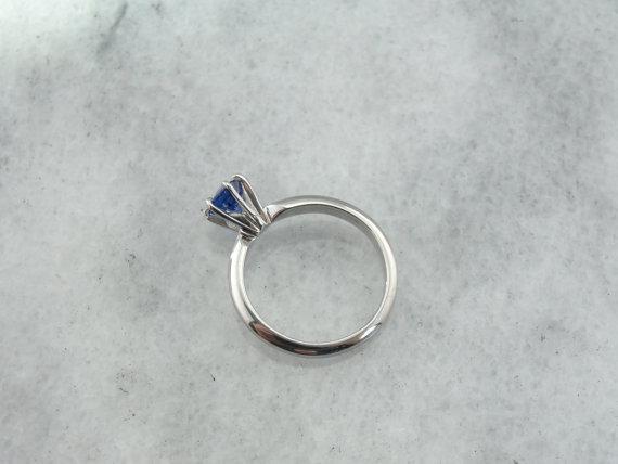 Classic Sapphire and Platinum Engagement Ring