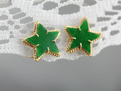 Jade Star Stud Earrings