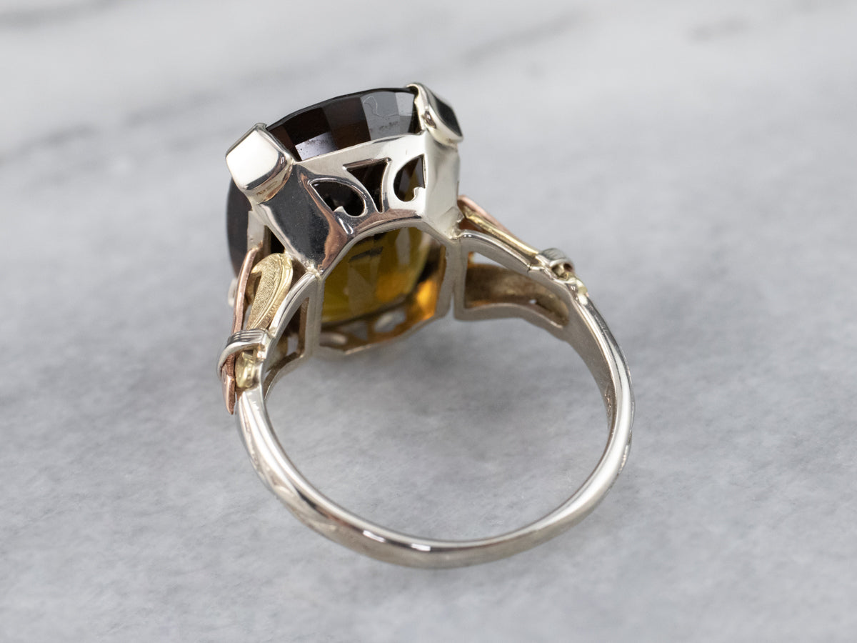 Gorgeous Brown Zircon Retro Era Ring