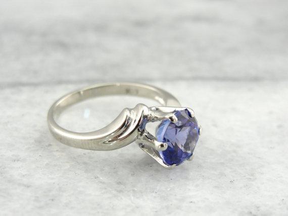 Tanzanite Ring in White Gold for Engagement or Every Day