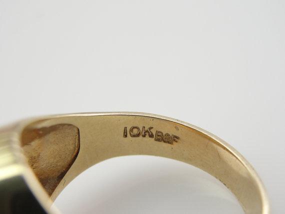 Vintage Gold Navy Ring with Swing Out Locket