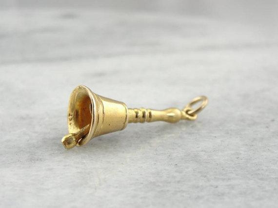Vintage Solid Gold Bell Ringers Charm