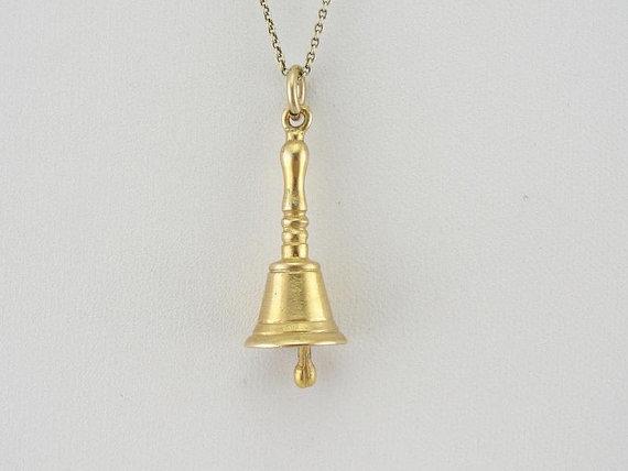 Vintage Solid Gold Bell Ringers Charm