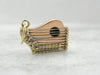 Exquisite 14K Rose Gold Harp Charm or Pendant