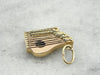 Exquisite 14K Rose Gold Harp Charm or Pendant