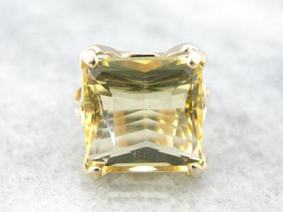 Golden Scapolite Cocktail Ring