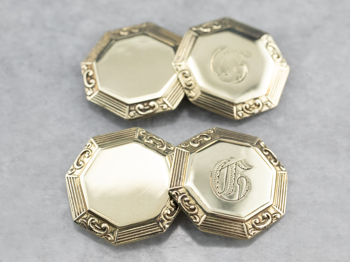 Old English "G" Monogrammed Cufflinks