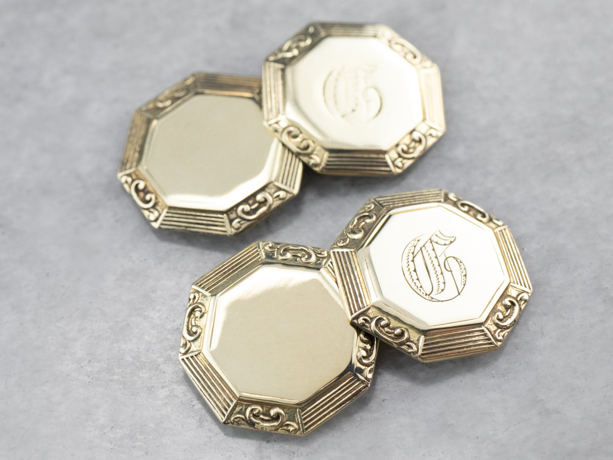 Old English "G" Monogrammed Cufflinks