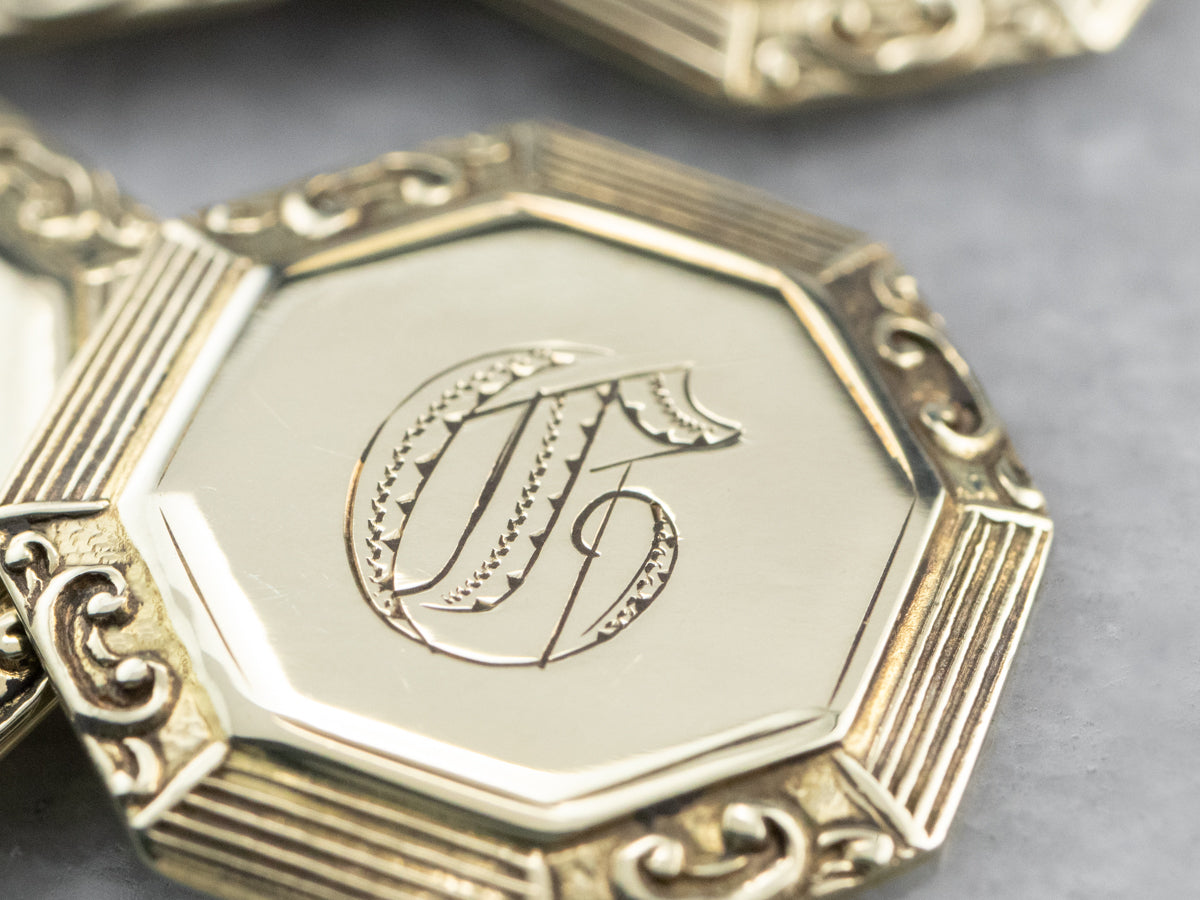 Old English "G" Monogrammed Cufflinks