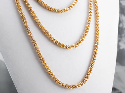 Opera Length Antique Gold Chain