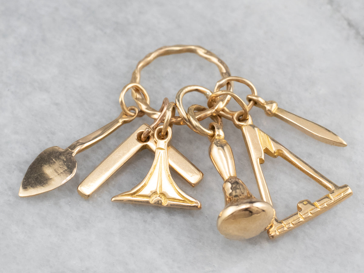 Masonic Symbols Charm Pendant