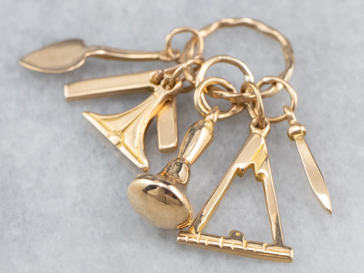 Masonic Symbols Charm Pendant