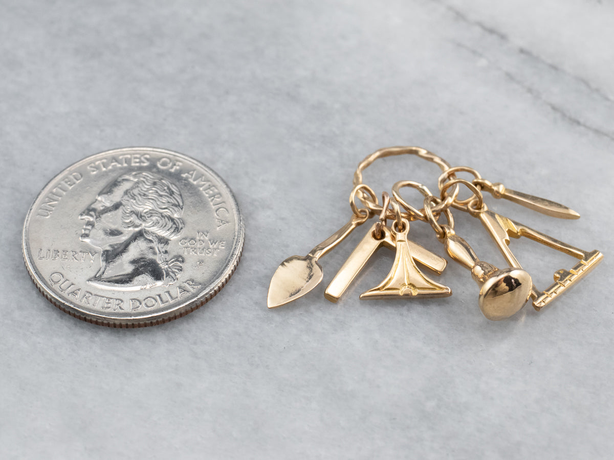 Masonic Symbols Charm Pendant