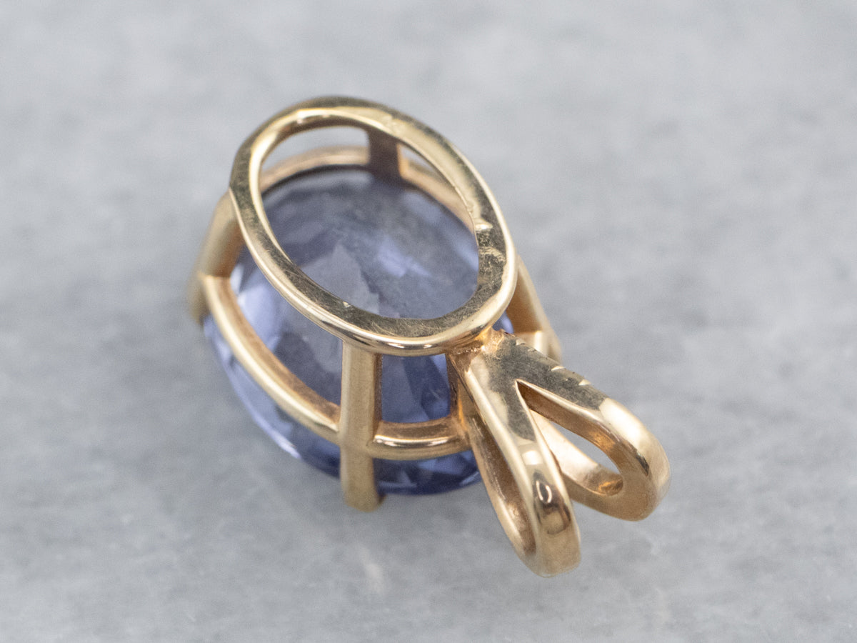 Gold Tanzanite Solitaire Pendant