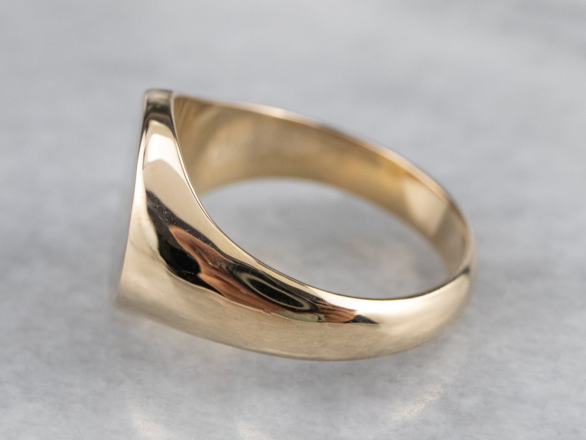 Vintage Round Top Signet Ring