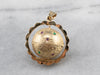 Green Onyx and Ruby Gold Ball Locket