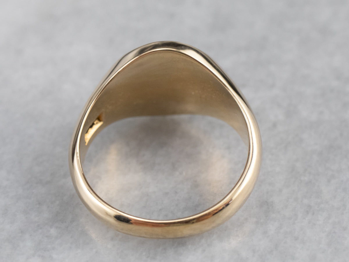 Vintage Round Top Signet Ring