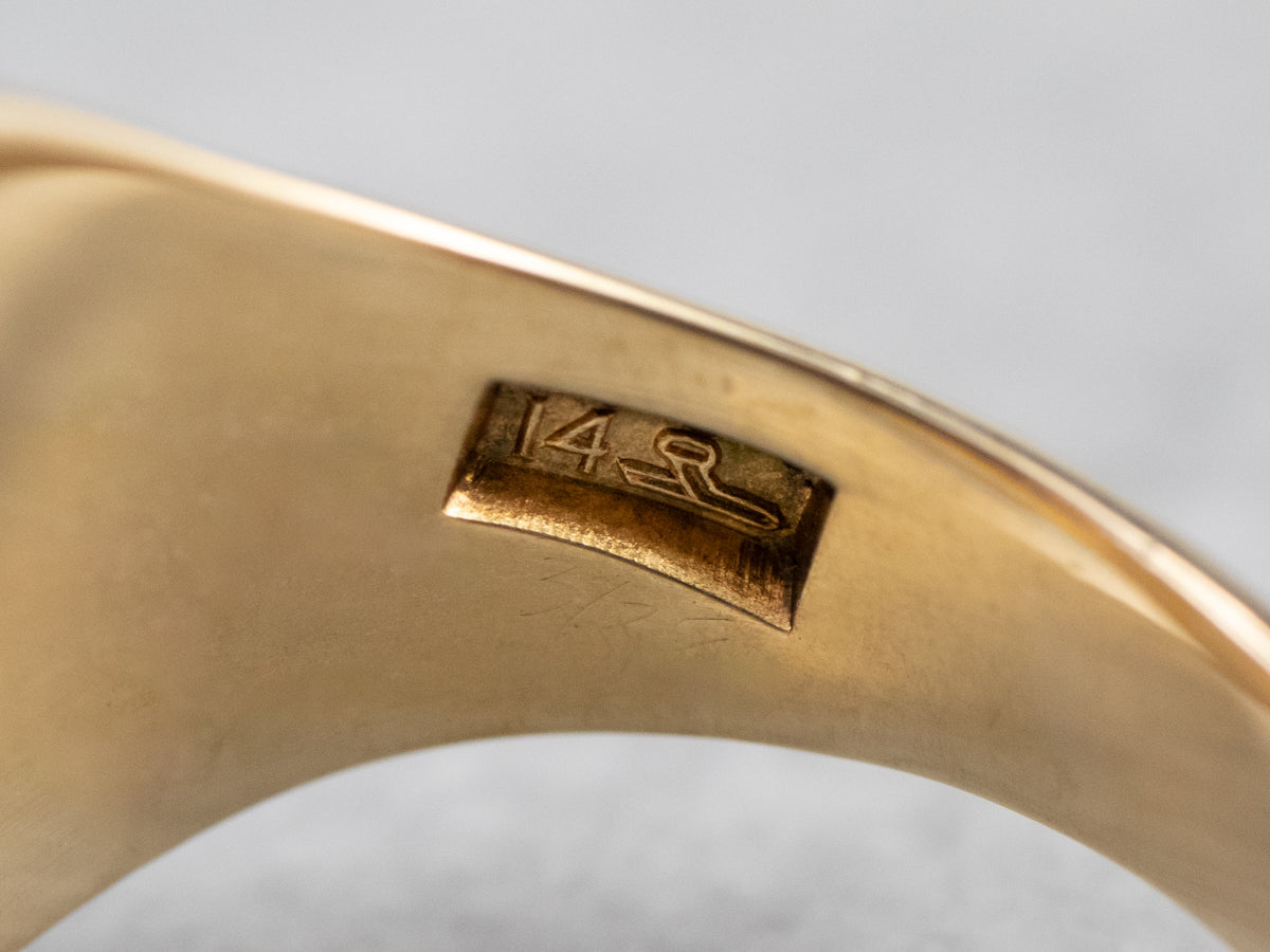 Vintage Round Top Signet Ring