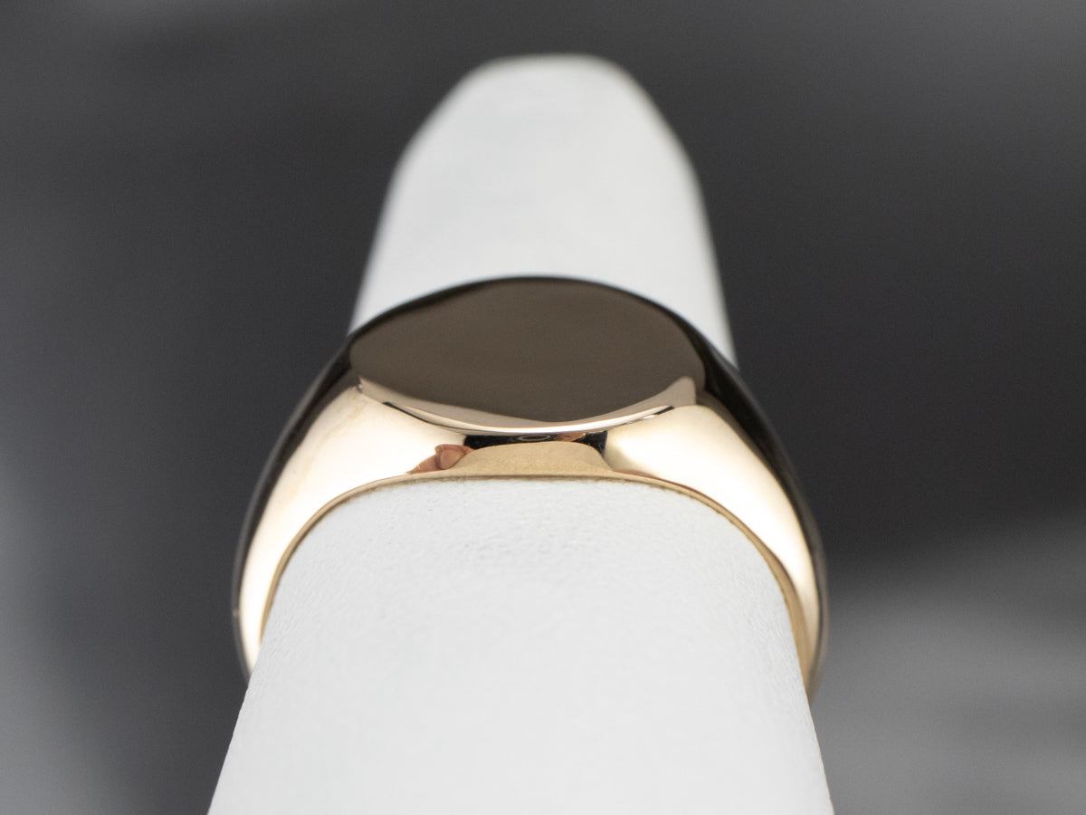 Vintage Round Top Signet Ring