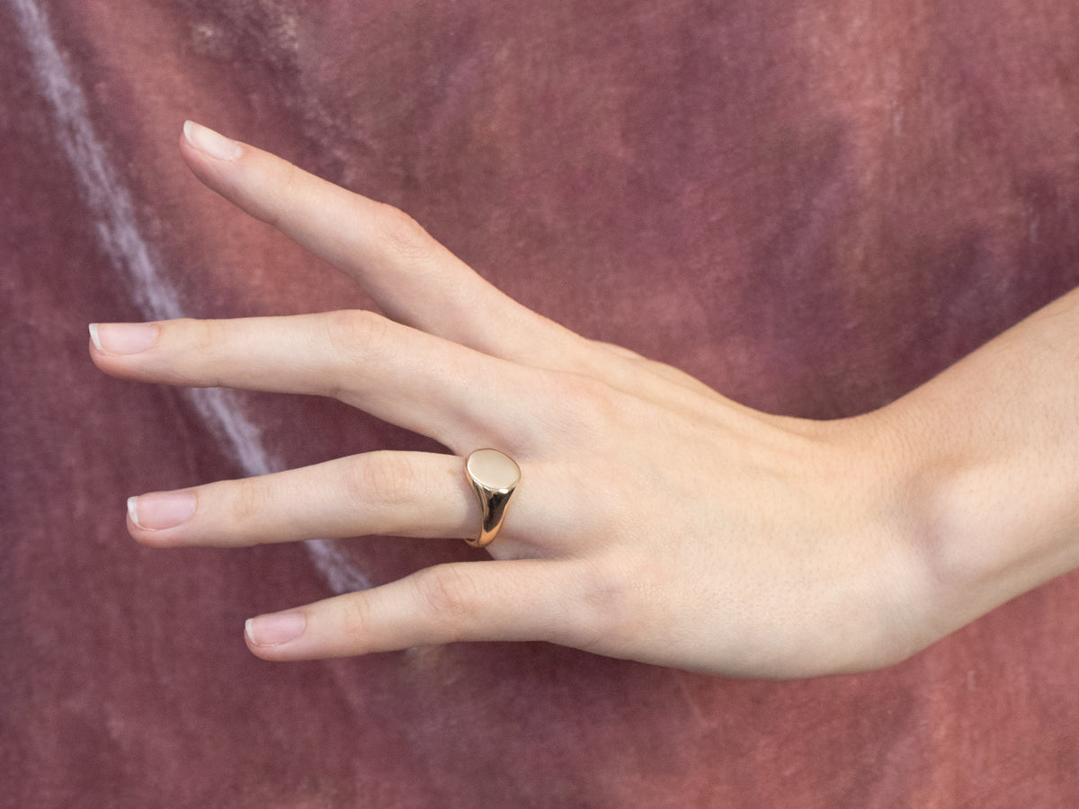 Vintage Round Top Signet Ring