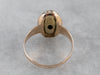 Etched Rose Gold Signet Ring