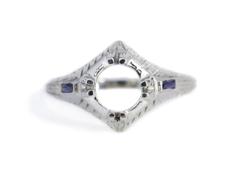 The Sturbridge Sapphire Setting Semi-Mount Engagement Ring by Elizabeth Henry