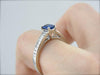Sapphire and Diamond Engagement Ring in White Gold
