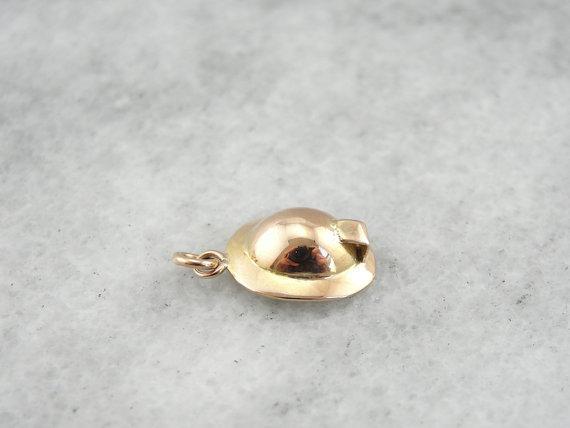 Rose Gold Fire Fighter Helmet Charm