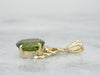 Olive Green Peridot Gold Pendant