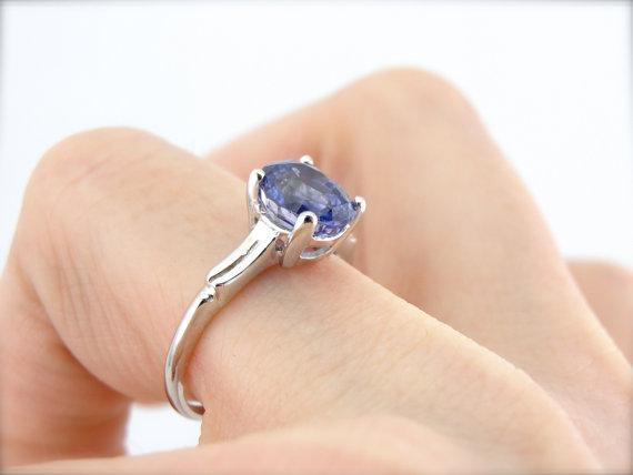 Benchmark Quality Ceylon Sapphire, Vintage White Gold Engagement Ring
