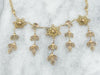 Vintage Floral Gold Filigree Festoon Necklace