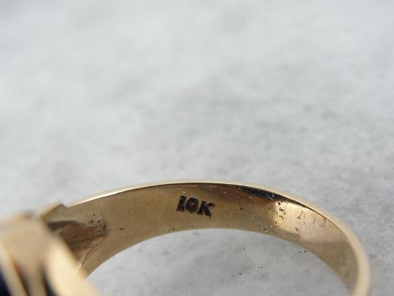 Retro Era Lapis Lazuli Ring with High Dome